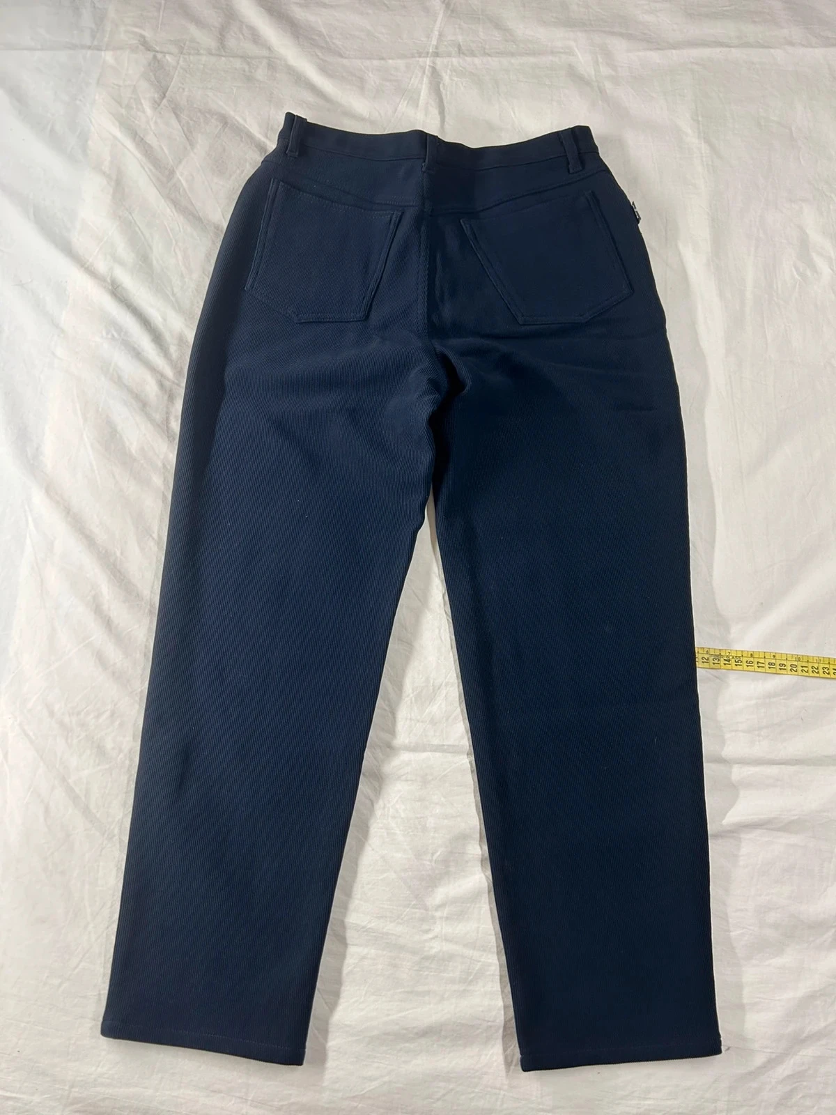 Pantalón ajustado azul marino ober style efecto acanalado talla 36 – photo 14